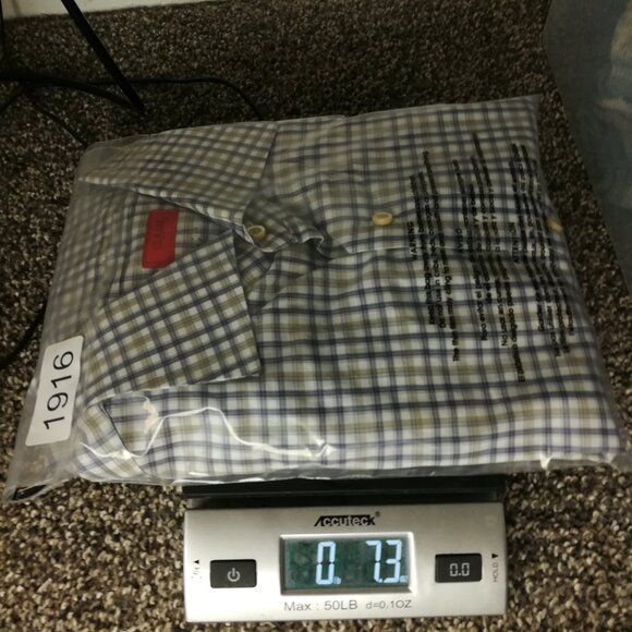 Isaia Napoli Dress Shirt Gray Beige Tan Plaid Size 17 | 43 - Picture 8 of 8